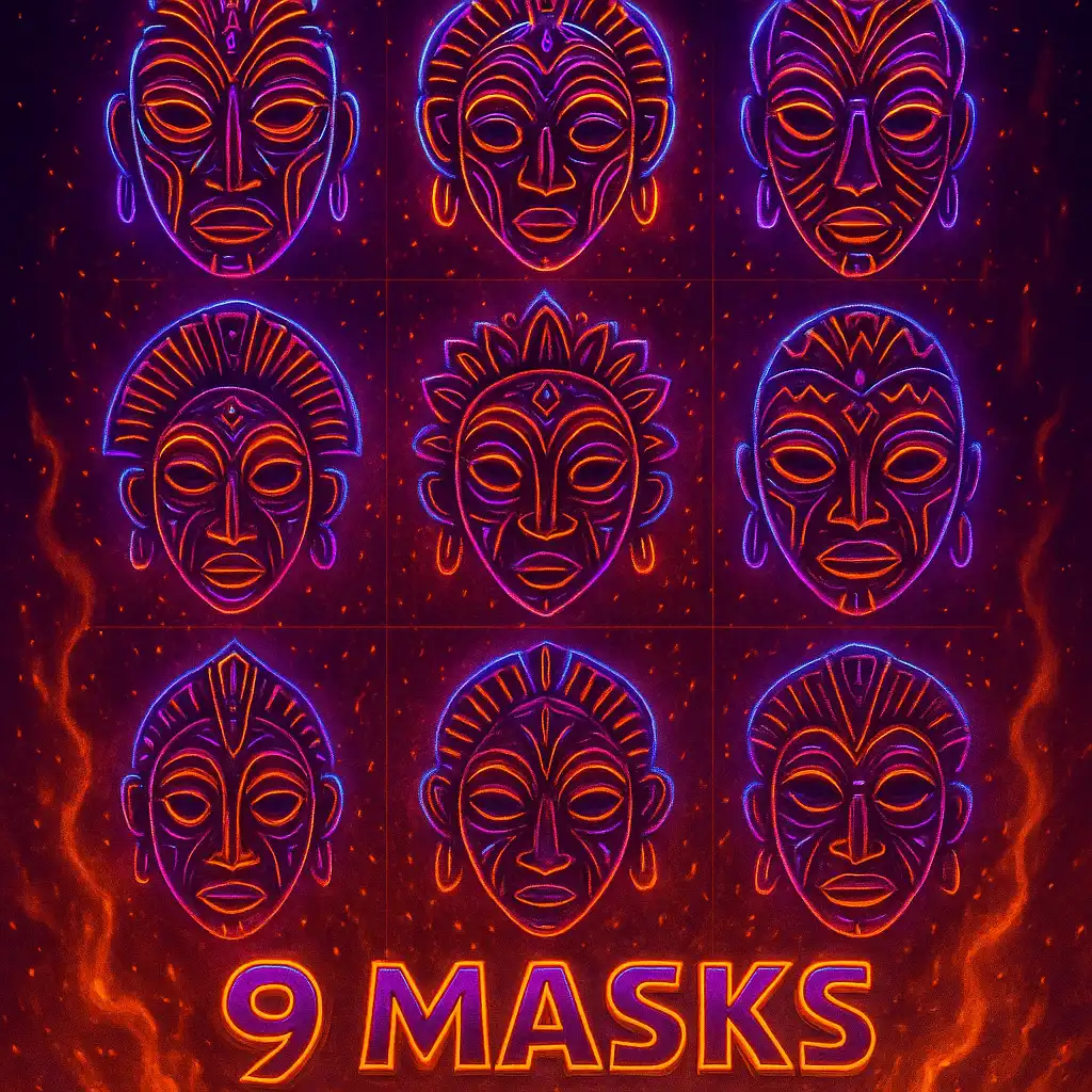 9 Masks Of Fire — online slot at Akibawin Casino