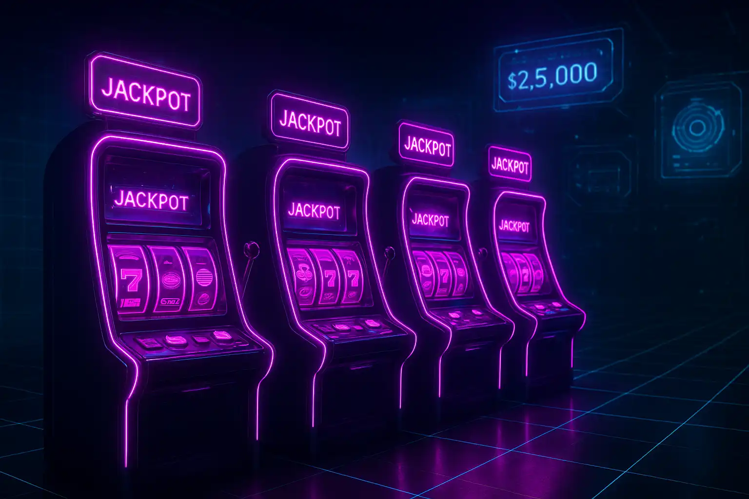 Akibawin Casino — Cyberpunk gaming arena with neon slots and live tables